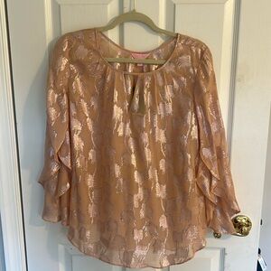 Lilly Pulitzer Beccer Silk Clip Top New With Tags Size Medium